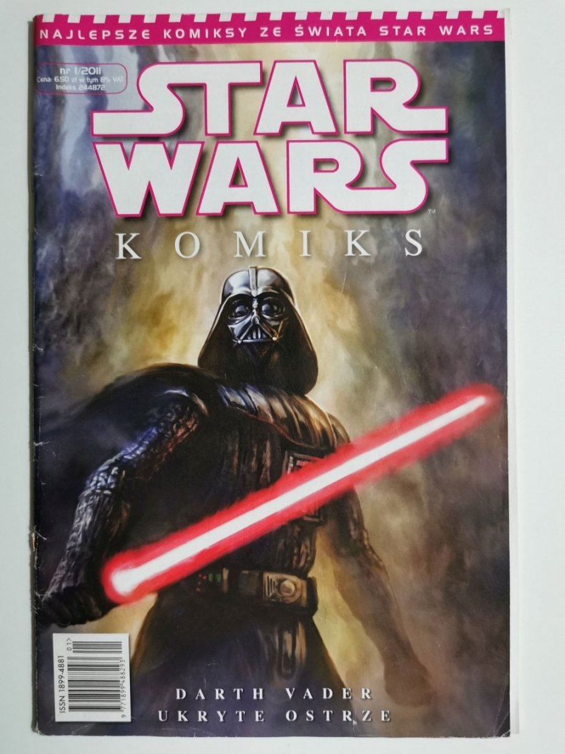 STAR WARS KOMIKS NR 1/2011 DARTH VADER UKRYTE OSTRZE 