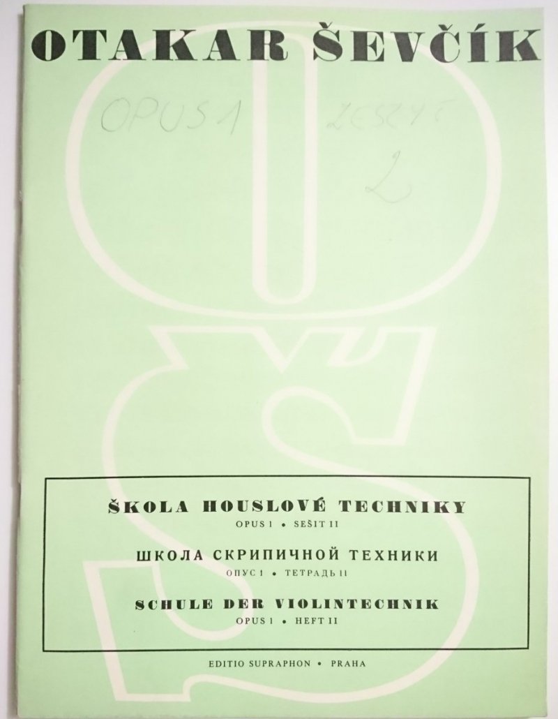 OTAKAR ŚEVĆIK. ŚKOLA HOUSLOVE TECHNIKY. OPUS 1 SEŚIT 11 1986