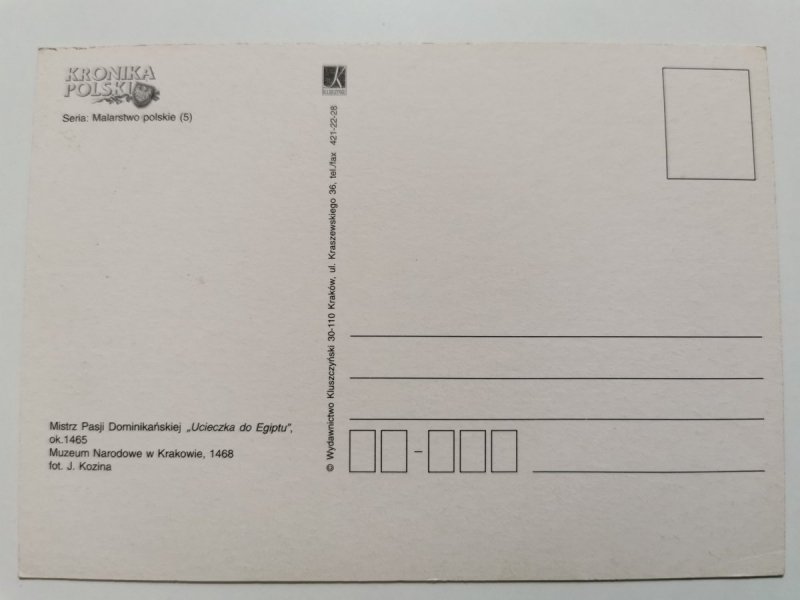 MISTRZ PASJI DOMINIKAŃSKIEJ UCIECZKA DO EGIPTU OK. 1465 FOT. KOZINA