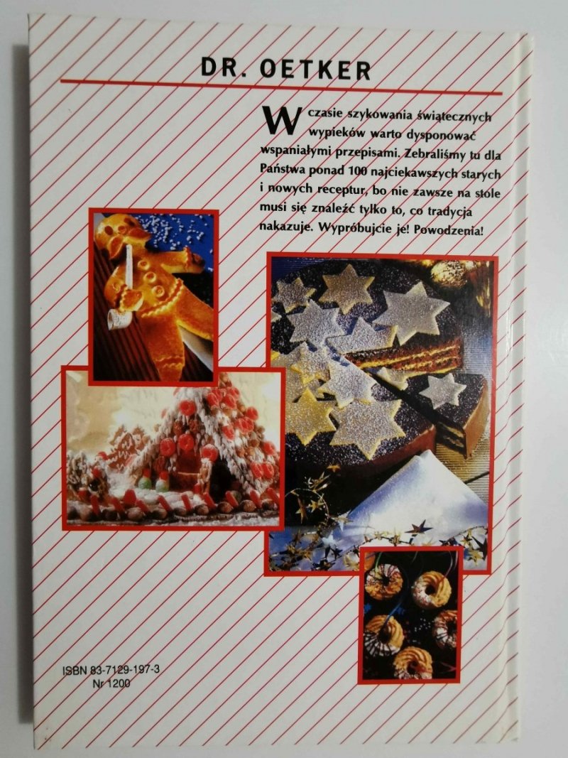 WYPIEKI ŚWIĄTECZNE. CIASTECZKA, PRALINKI, TORTY - Dr. Oetker 1996