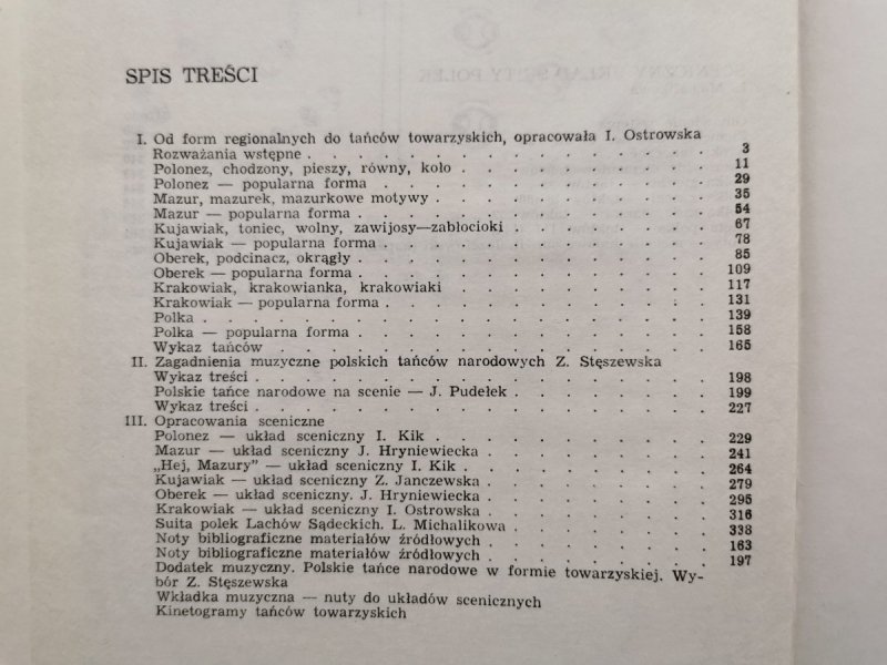 RÓŻNE FORMY TAŃCÓW POLSKICH 