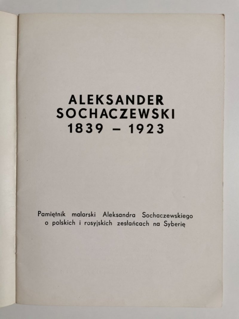 ALEKSANDER SOCHACZEWSKI 1839-1923 