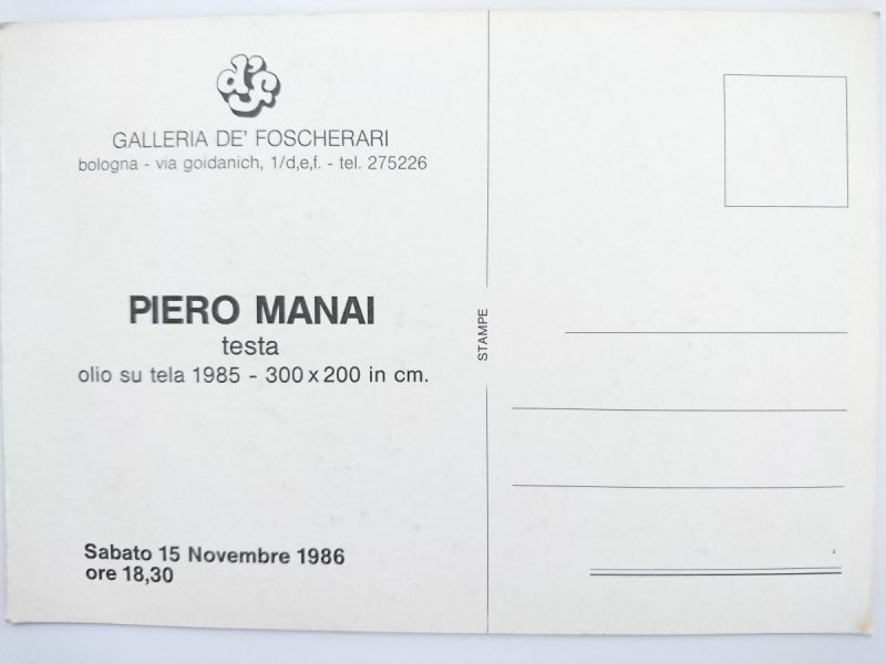 PIERO MANAI TESTA OLIO SU TELA 1985