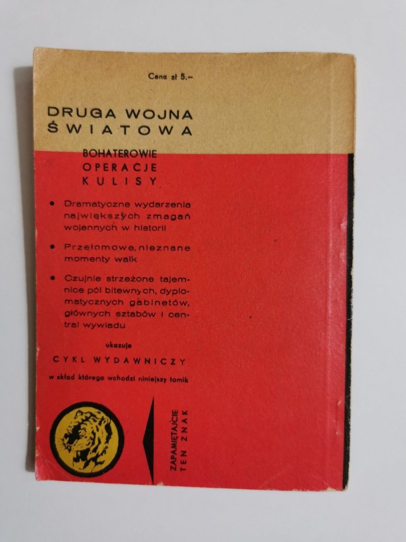 ŻÓŁTY TYGRYS: BÓJ POD WIZNĄ - Kazimierz Stawiński 1964