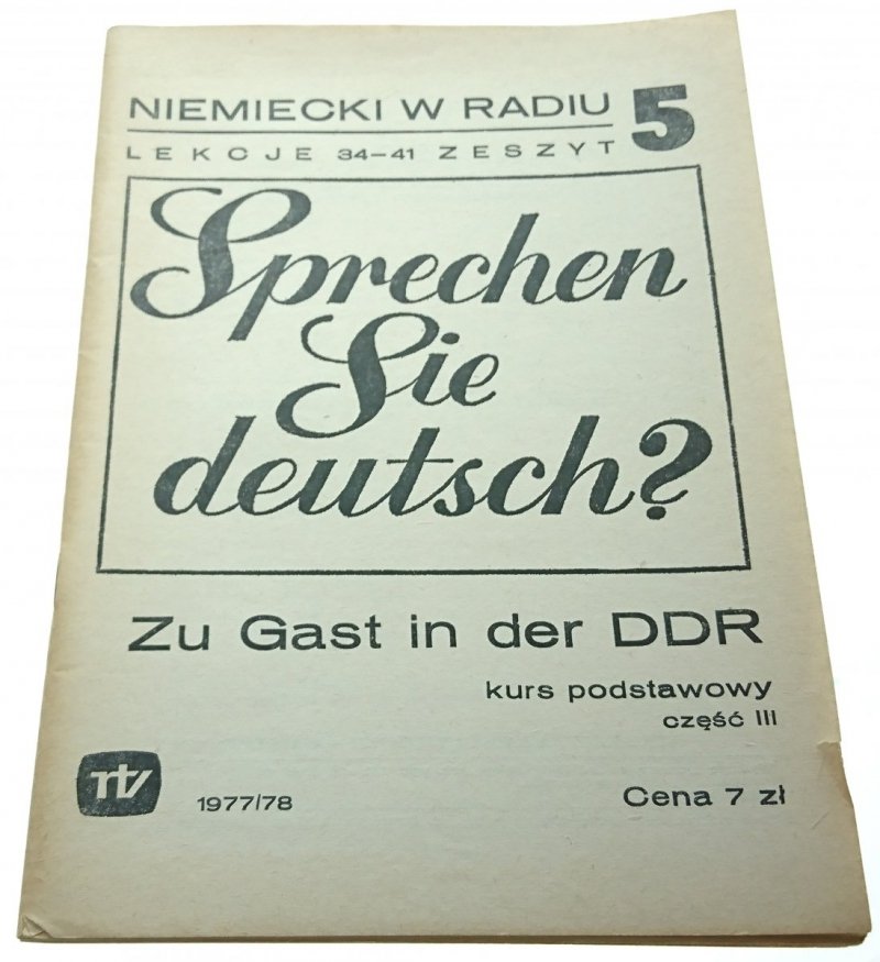 NIEMIECKI W RADIU. LEKCJE 34-41 ZESZYT NR 5 1977