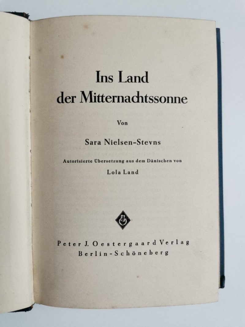 INS LAND DER MITTERNACHTSSONNE - Sara Nielsen-Stevns 1929