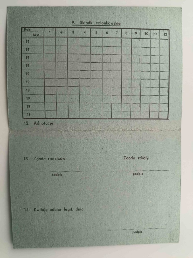DEKLARACJA CZŁOMNKA KLUBU