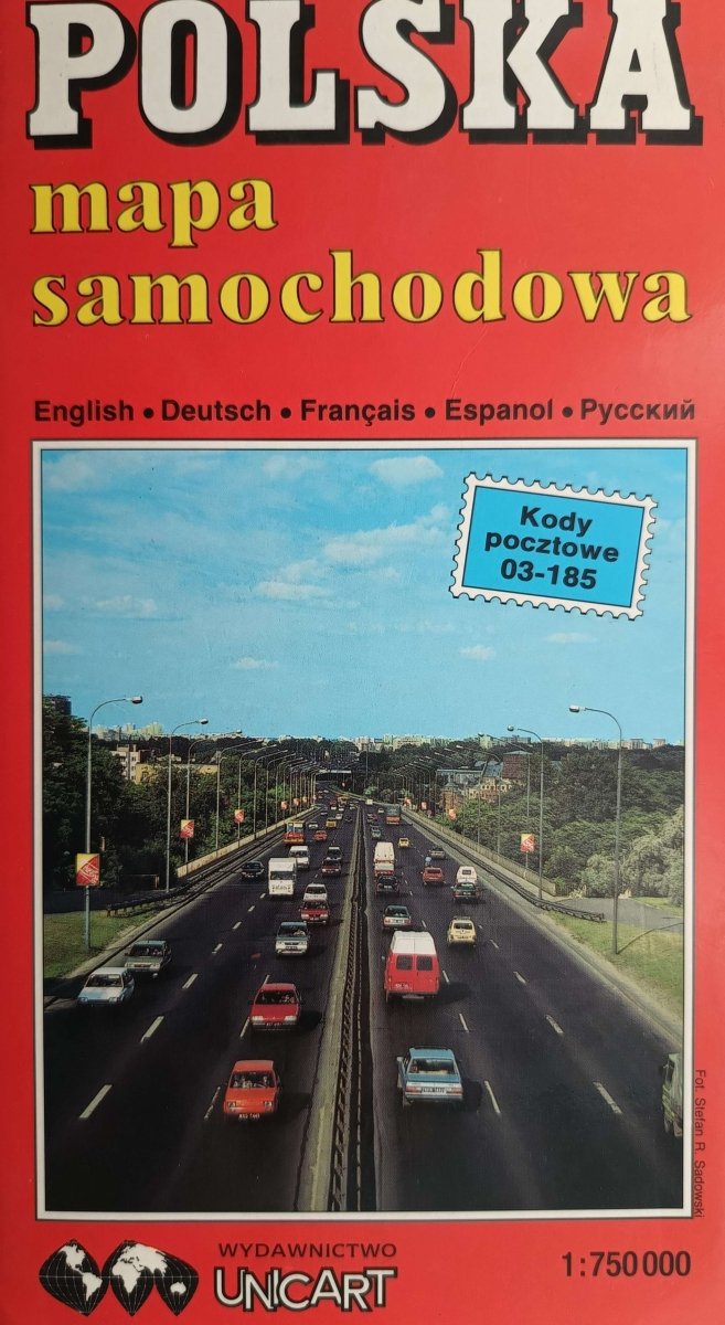 POLSKA MAPA SAMOCHODOWA 1:750000