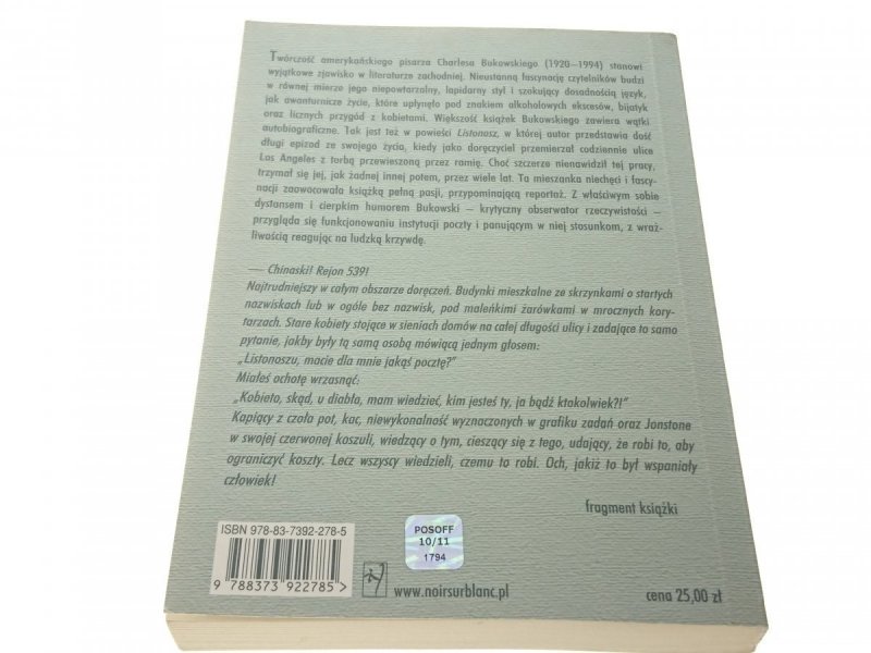LISTONOSZ - Charles Bukowski 2011