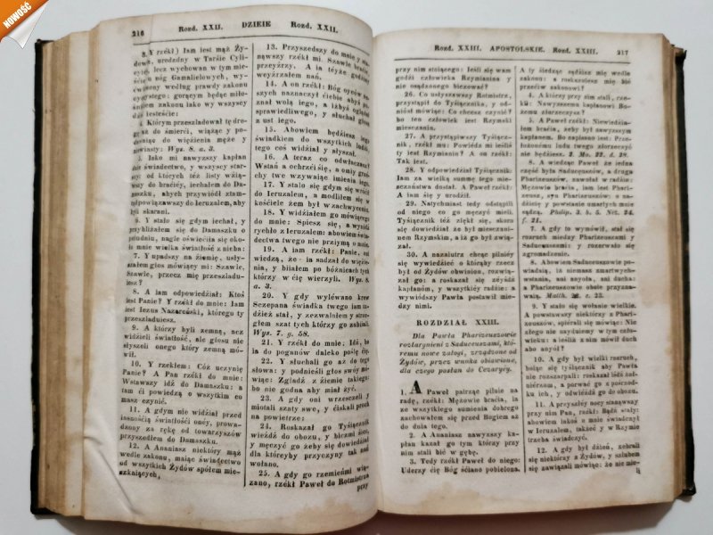 BIBLIA WUYKA. NOWY TESTAMENT PANA NASZEGO IEZUSA CHRYSTUSA 1839