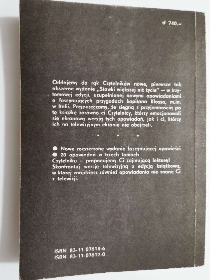 STAWKA WIĘKSZA NIŻ ŻYCIE TOM 3 SPOTKANIE NA ZAMKU 1989