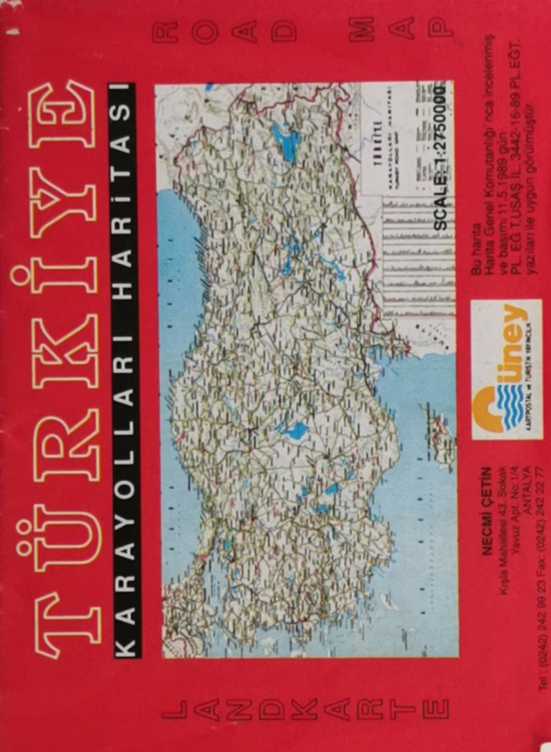 SOUTH TURKEY GUNEY TURKIYE 1:650 000