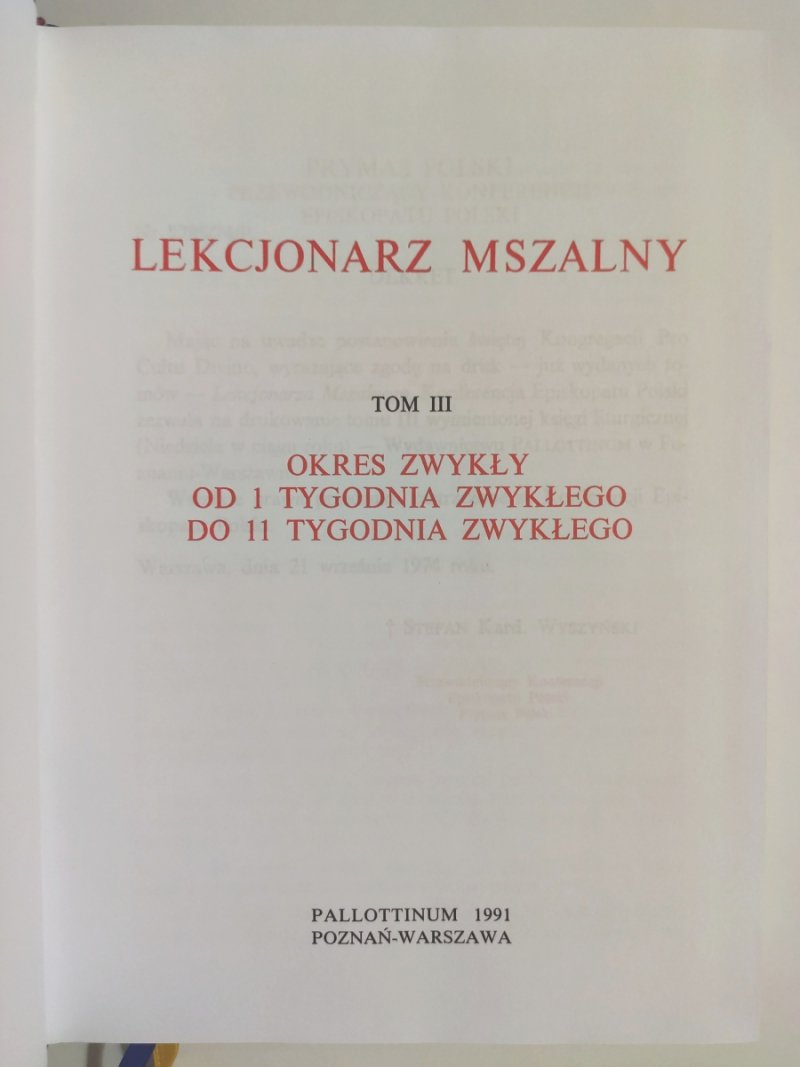 LEKCJONARZ MSZALNY TOM III