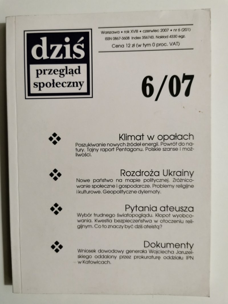 DZIŚ PRZEGLĄD SPOŁECZNY 06/07