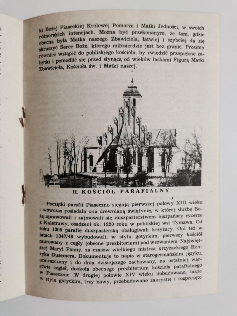 SANKTUARIUM MARYJNE W PIASECZNIE - Ks. dr K. Myszkowski 1985
