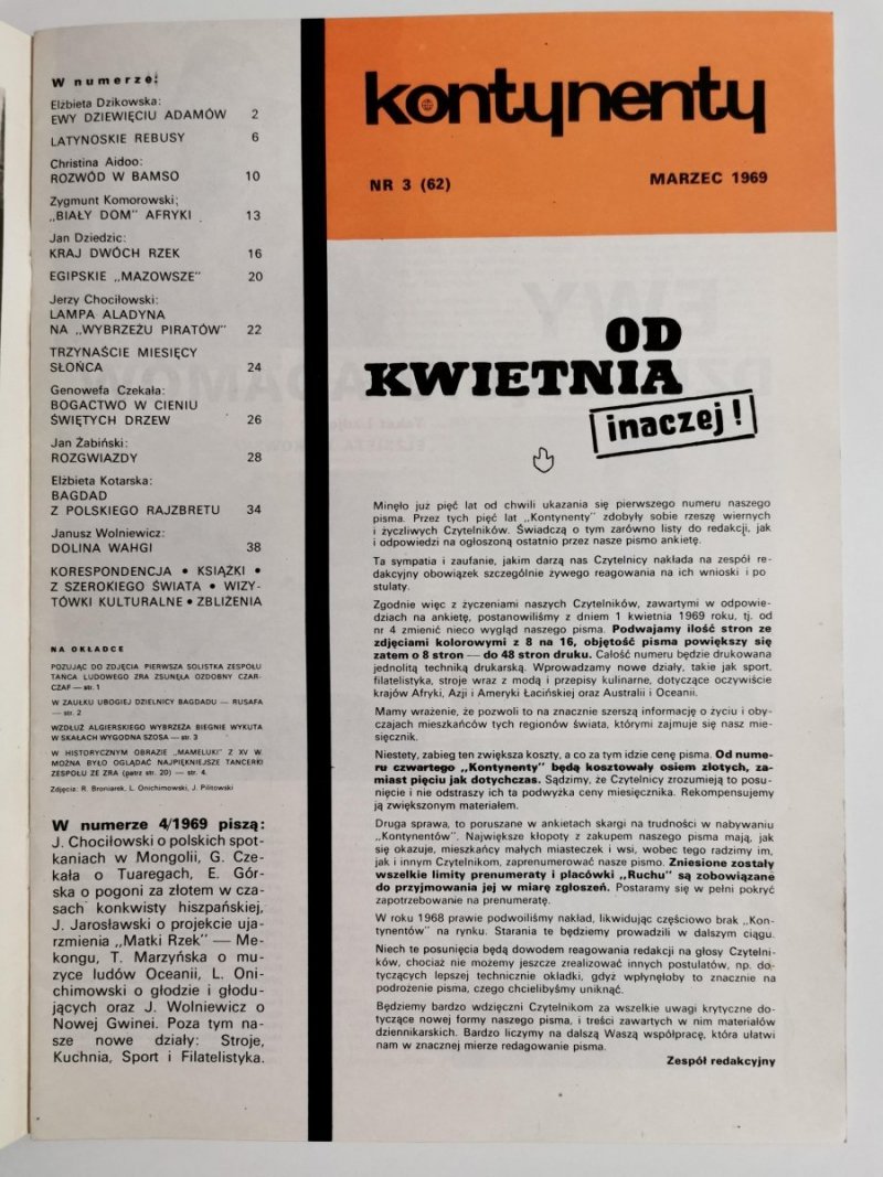 KONTYNENTY NR 3 1969