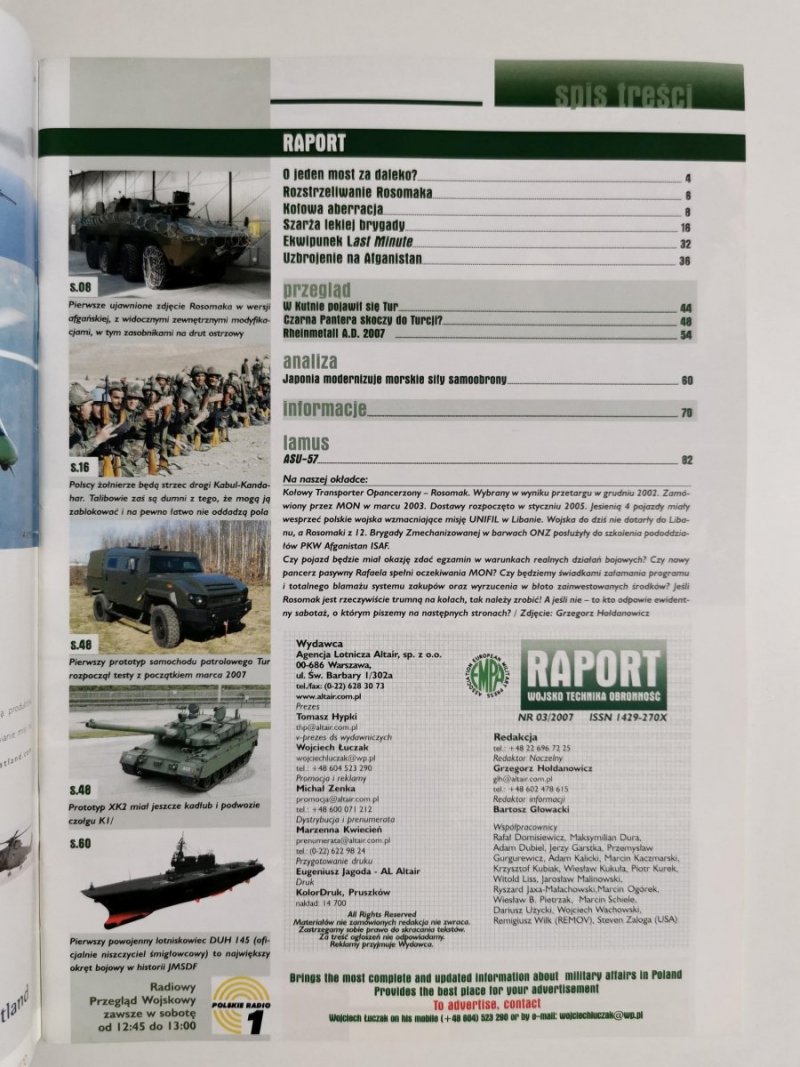 RAPORT 03 2007
