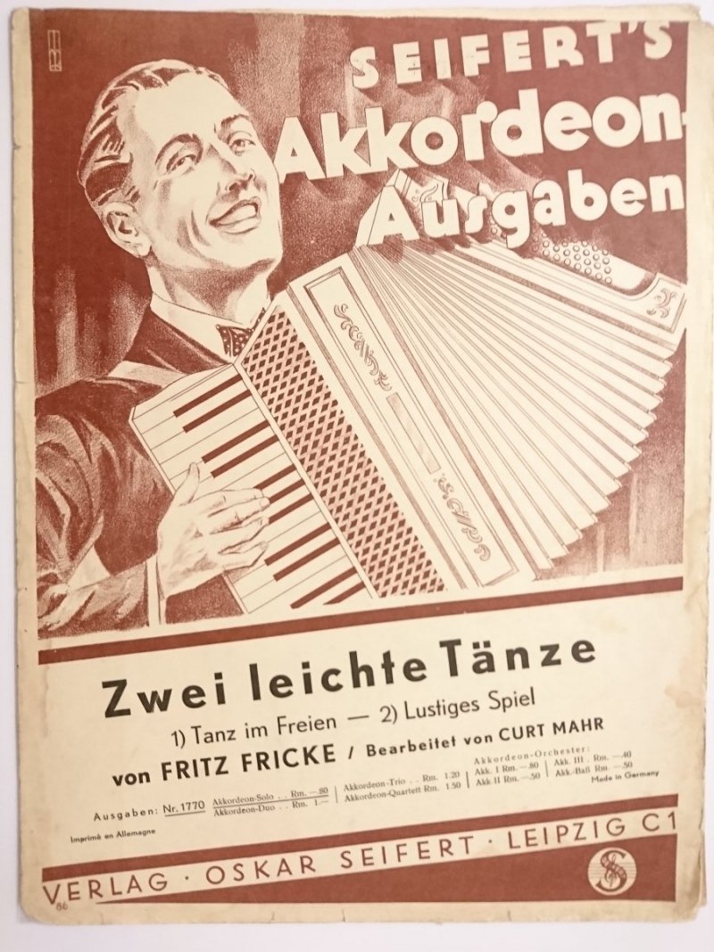 ZWEI LEICHTE TANZE - Fritz Fricke 