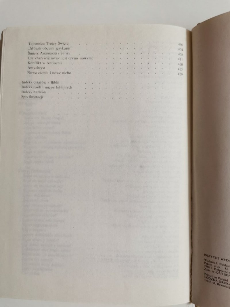 NAJTRUDNIEJSZE STRONICE BIBLII - Zenon Ziółkowski 1989