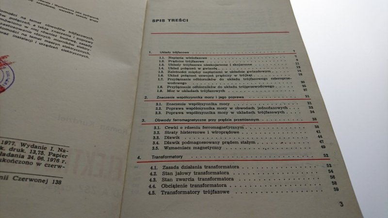 ELEKTROTECHNIKA DLA ZSZ CZĘŚĆ 2 - R. Kurdziel 1977
