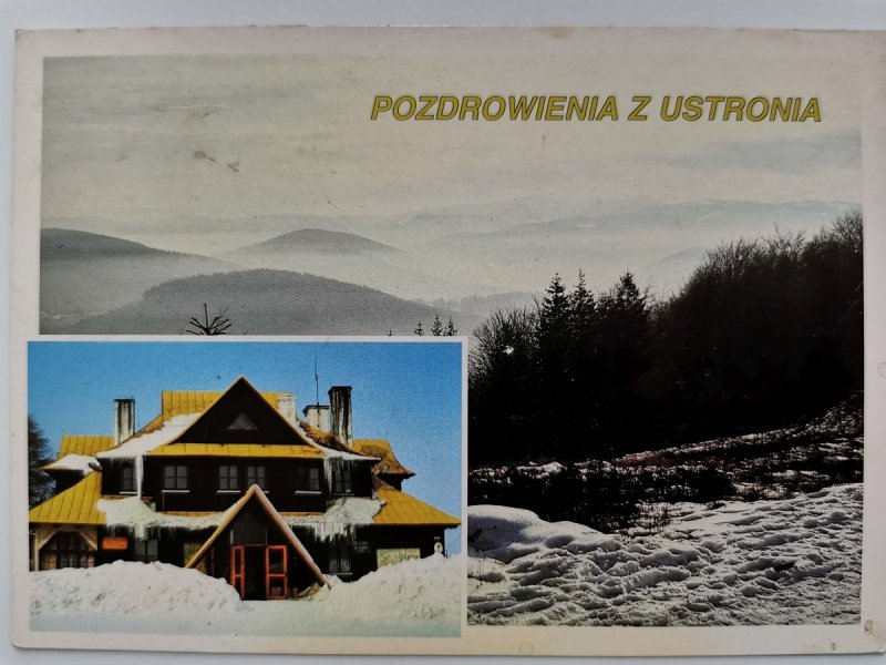 POZDROWIENIA Z USTRONIA. PANORAMA Z RÓWNICY