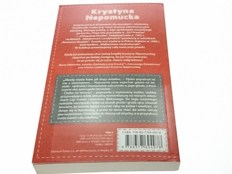 MIŁOŚĆ NIEDOSKONAŁA CZ 1 - Krystyna Nepomucka 2012