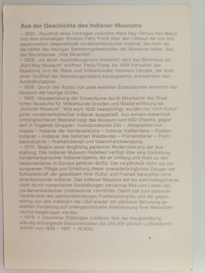 INDIANER MUSEUM RADEBEUL