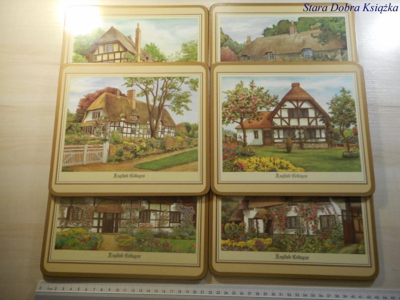 ENGLISH COTTAGES. KOMPLET 6 PODKŁADEK