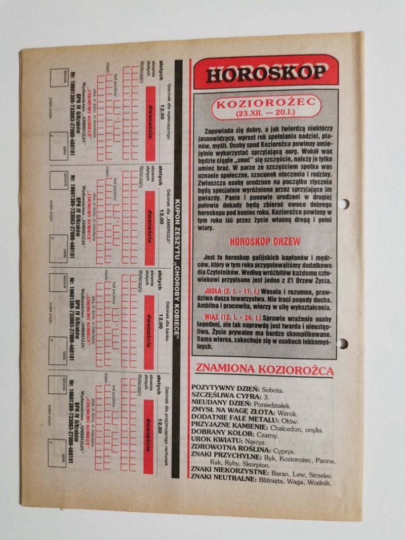 PORADNIK UZDRAWIACZA NR 1/98 STYCZEŃ 2001 r.