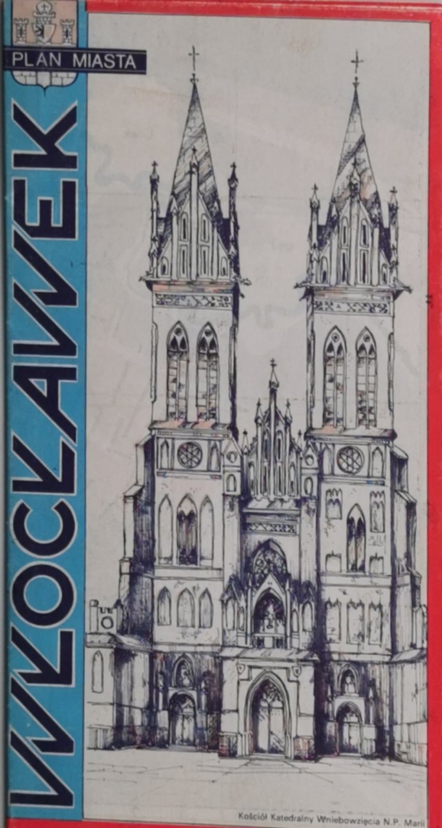 WŁOCŁAWEK PLAN MIASTA MAPA 1991