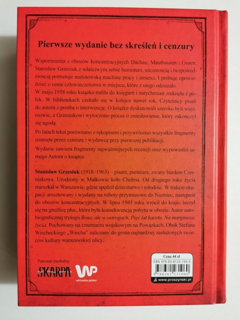 PIĘĆ LAT KACETU - Stanisław Grzesiuk 