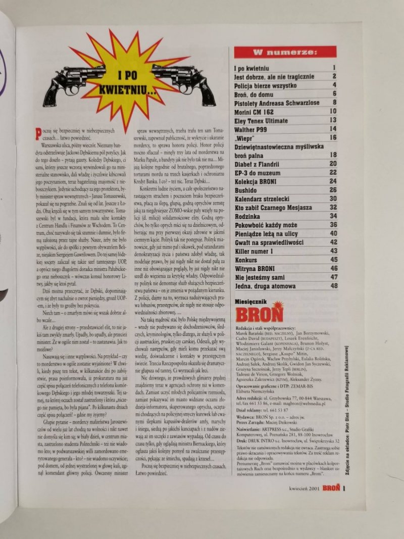 BROŃ MAGAZYN ILUSTROWANY NR 5 (28) MAJ 2001