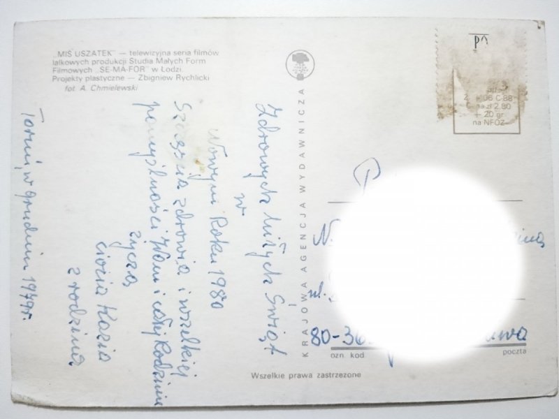 WESOŁYCH ŚWIĄT. MIŚ USZATEK FOT. CHMIELEWSKI