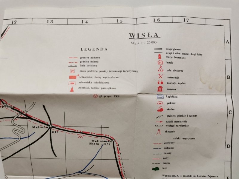 WISŁA MAPA 1: 26 000 