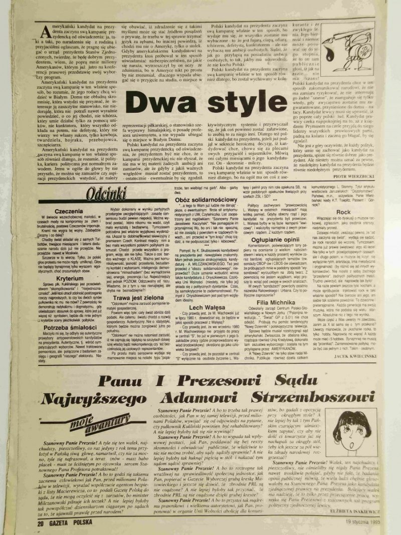 GAZETA POLSKA TYGODNIK NR 3 (79) 19 STYCZNIA 1995 r.