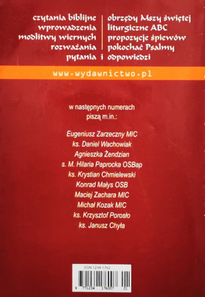 OREMUS. TEKSTY LITURGII MSZY ŚWIĘTEJ STYCZEŃ 2022