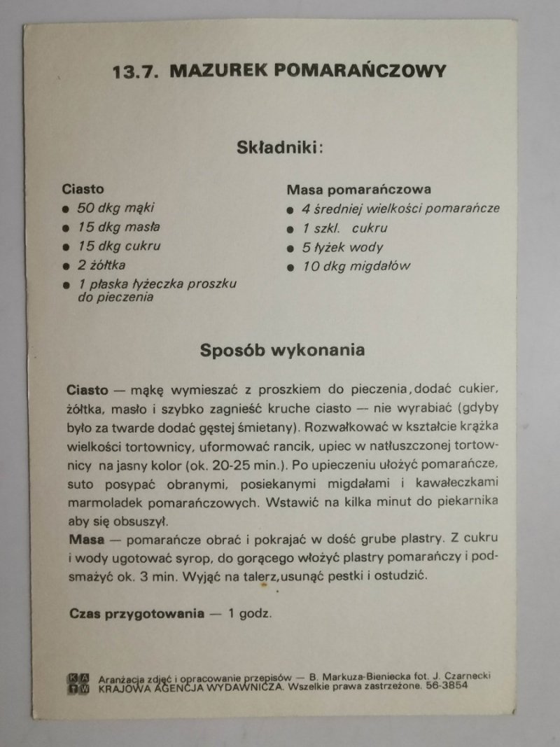 13.7. MAZUREK POMARAŃCZOWY