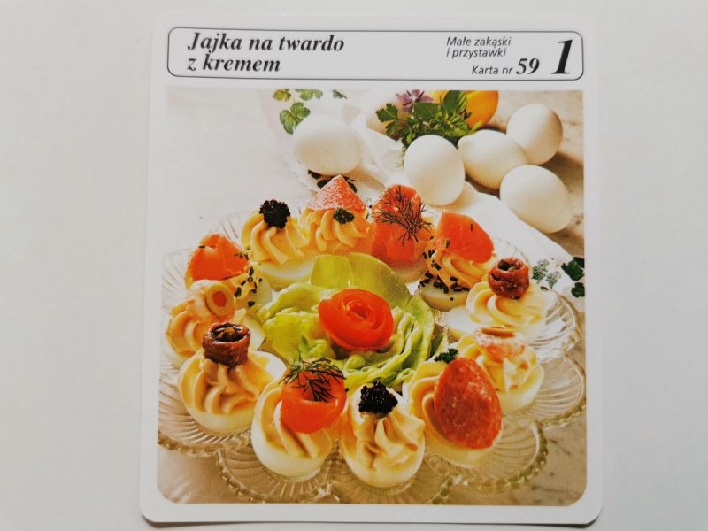 KARTA KULINARNA NR. 59 JAJKA NA TWARDO Z KREMEM
