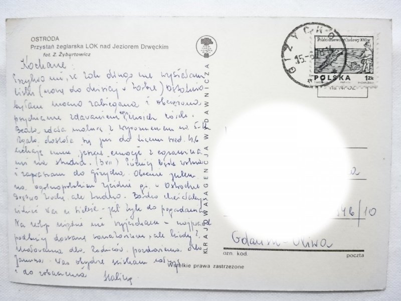 OSTRÓDA. PRZYSTAŃ ŻEGLARSKA LOK NAD JEZIOREM DRWĘCKIM FOT. ŻYBURTOWICZ