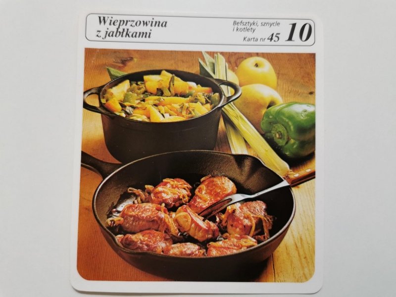 KARTA KULINARNA NR. 45 WIEPRZOWINA Z JABŁKAMI