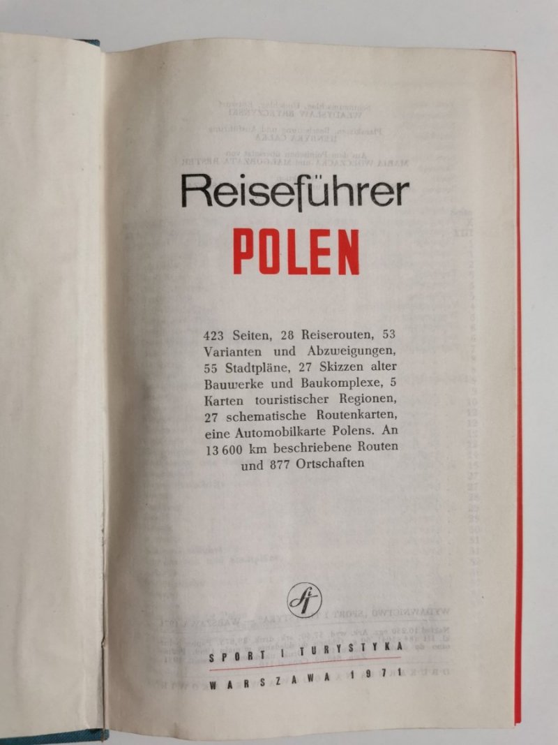 REISEFUHRER POLEN 1971