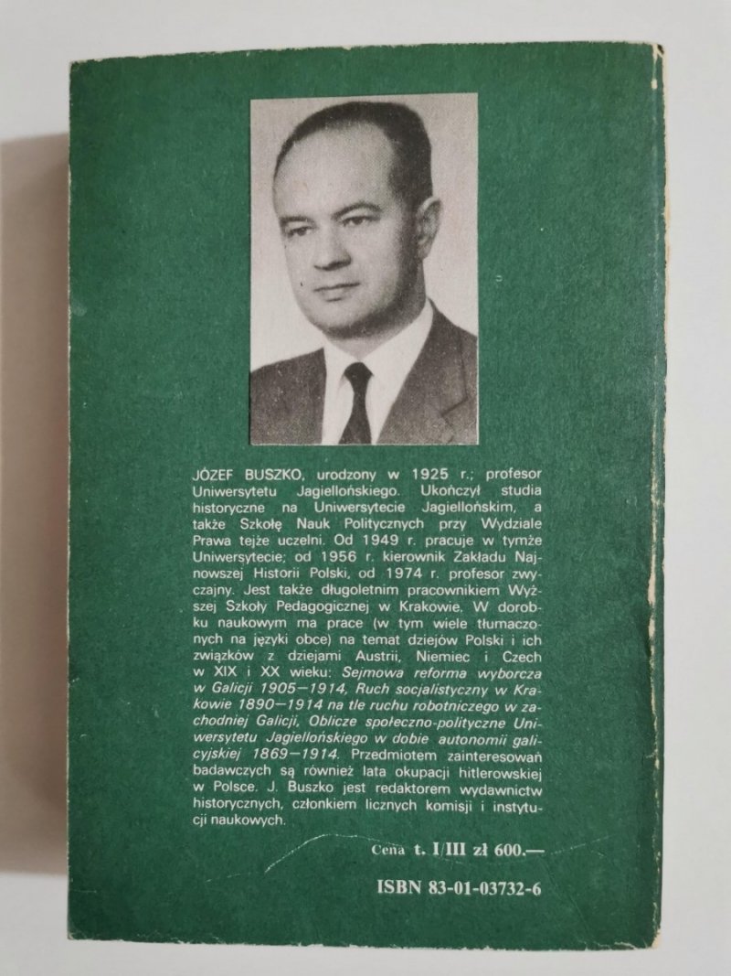HISTORIA POLSKI 1864-1948 - Józef Buszko 1984