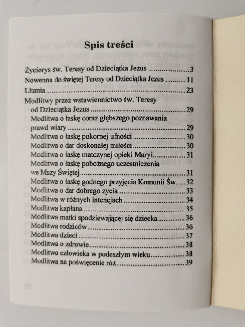 NOWENNA DO ŚW. TERESY OD DZIECIĄTKA JEZUS 2005