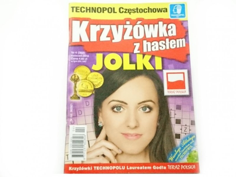 KRZYŻÓWKA Z HASŁEM JOLKI NR 4 (352) KWIECIEŃ 2018