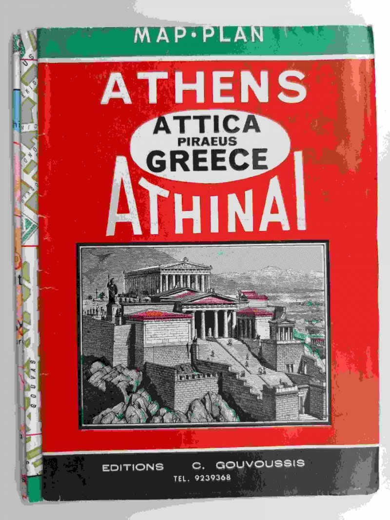 ATHENS MAP PLAN ATTICA PIRAEUS GREECE ATHINAL