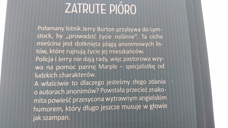 ZATRUTE PIÓRO - Agatha Christie 2015