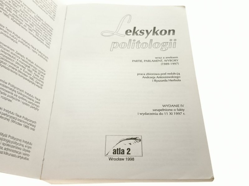 LEKSYKON POLITOLOGII - Red. A. Antoszewski 1998