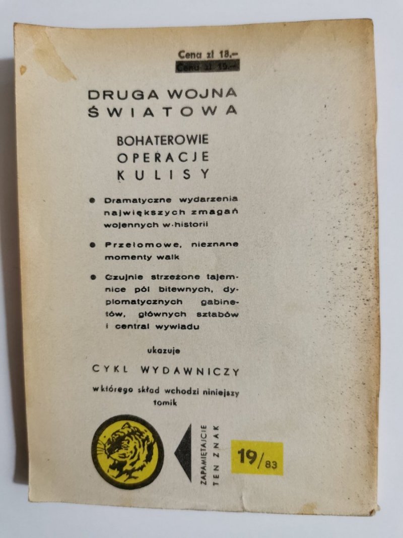 ŻÓŁTY TYGRYS: NA GRUZACH BERLINA - Eugeniusz Walczuk 1983