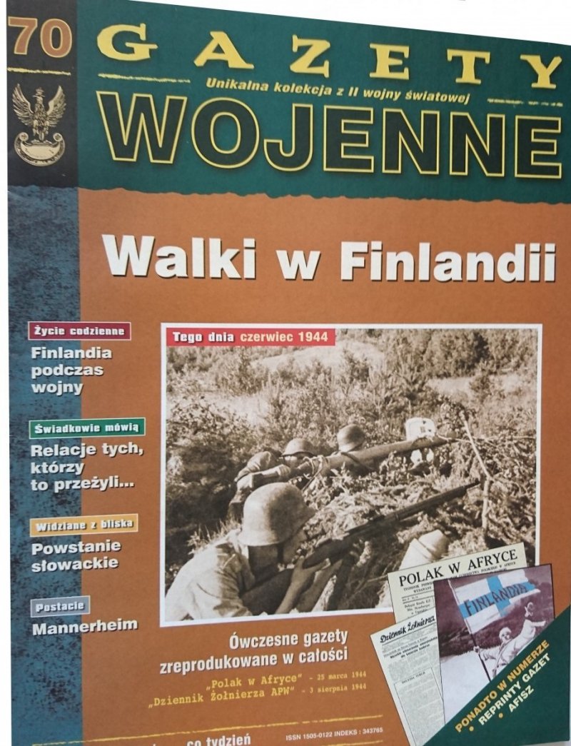 GAZETY WOJENNE 70 WALKI W FINLANDII