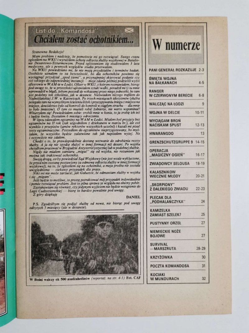 KOMANDOS NR 10 (11) 92 SZMINKA W PLECAKU